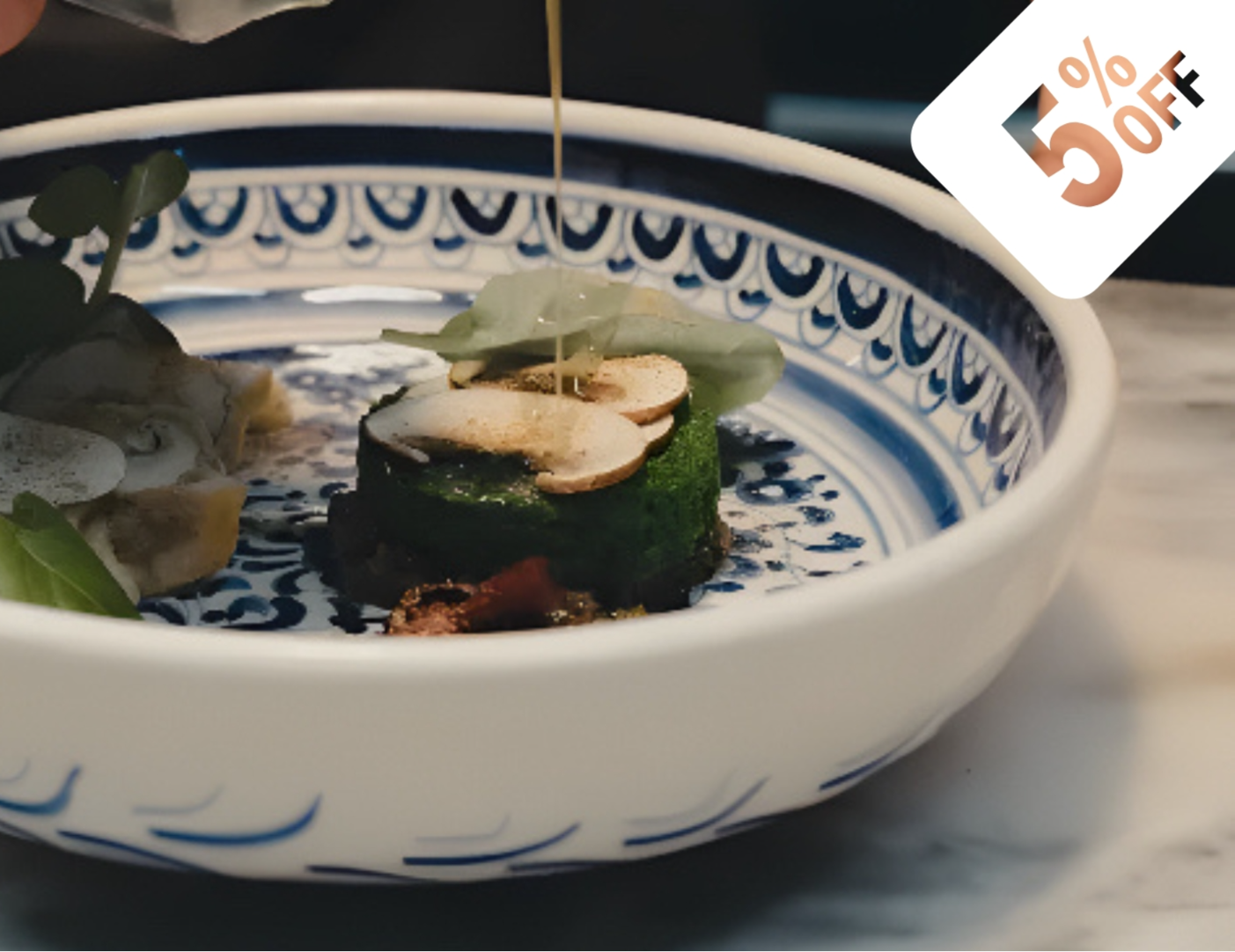 Menu 5 courses for 2 people