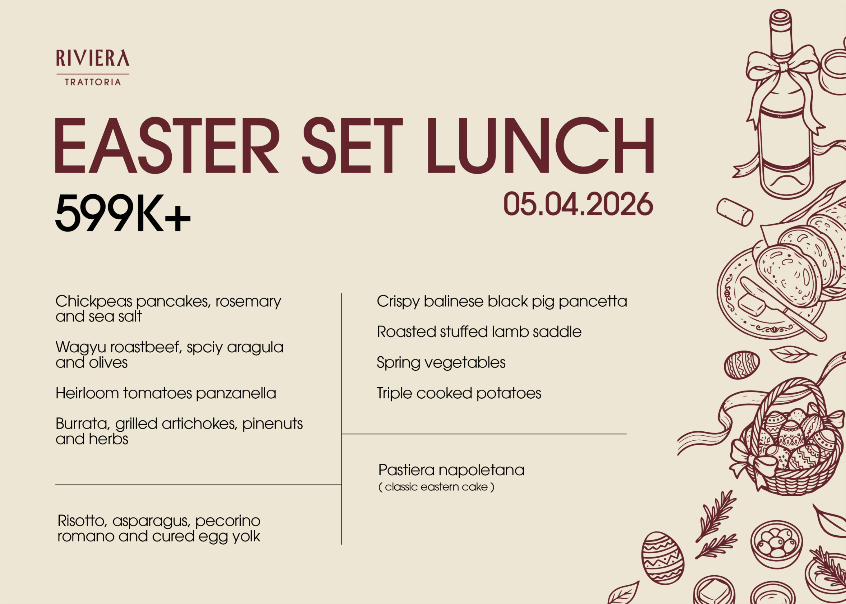 Easter Set lunch 