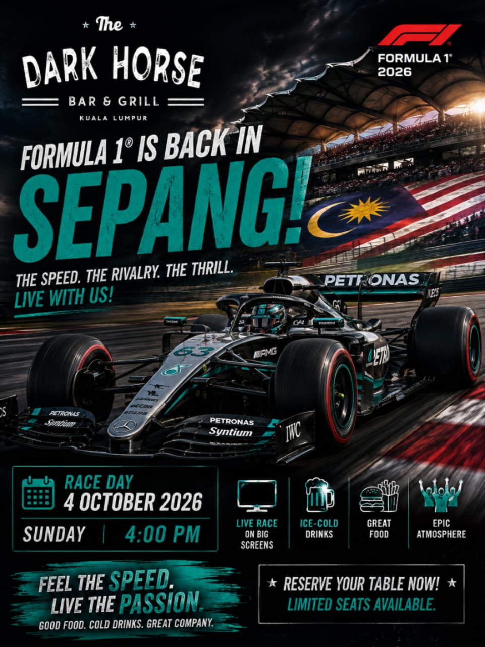 Formula 1 Malaysian Grand Prix Watch Party